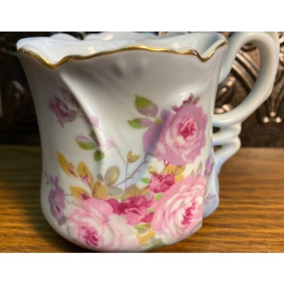 Vintage NIPPON Handpainted Shaving Mug/Mustache Cup Floral Pattern - Picture 9 of 12